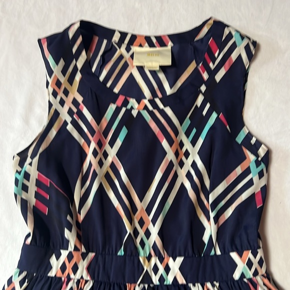 Anthropologie Blue and White Asymmetrical High-Low Sundress - Picture 8 of 12